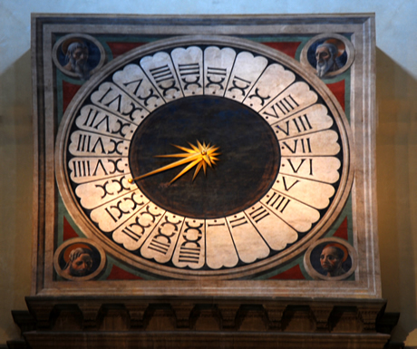 Clockface fresco by paolo ucello in the cathedral of Florence photo