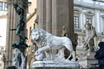 Sculptures In The Loggia Della Signoria In Florence