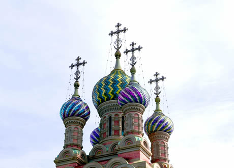 Towers of the russian church in Florence photo