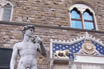 Le David De Michel-Ange Devant Le Palazzo Vecchio De Florence