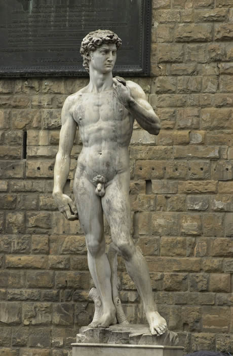 Statua del David di Michelangelo a Firenze foto