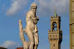 Statuia Inverno La Podul Ponte Di Santa Trinita Florenta